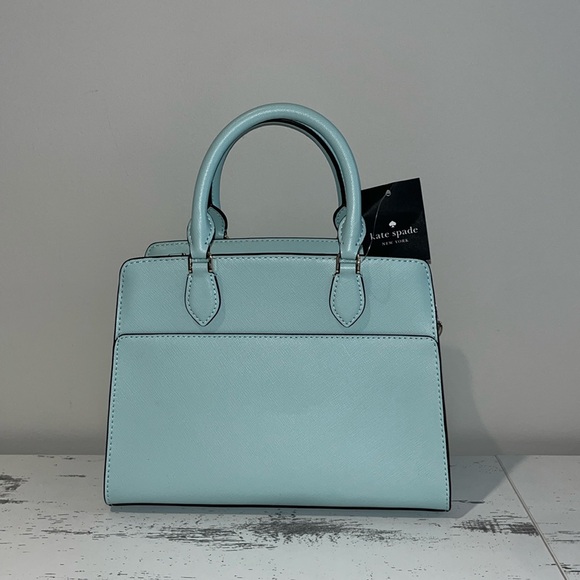 ♠️kate spade Madison Saffiano Small Satchel, Blue Glow NWT - Picture 8 of 11